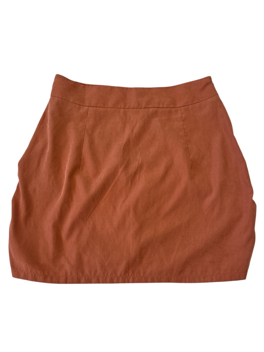 Floral Embroidered Patchwork Mini Skirt in Rust - Picture 6 of 7